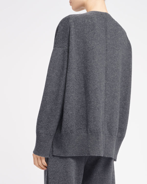 Barrie Pull Col Rond Oversize En Cachemire