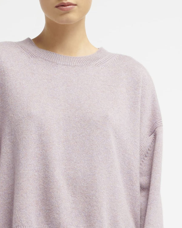 Barrie Pull Col Rond Oversize En Cachemire