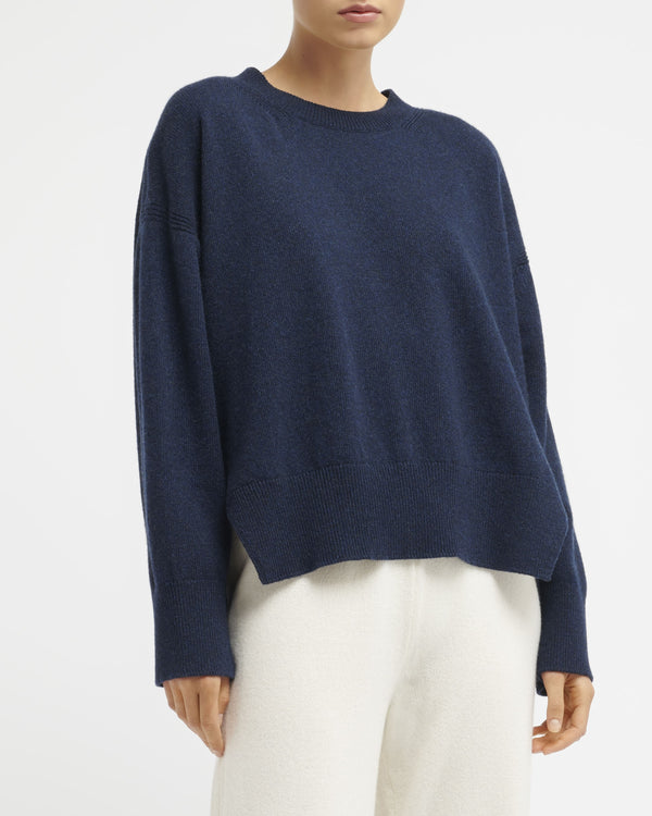 Barrie Pull Col Rond Oversize En Cachemire