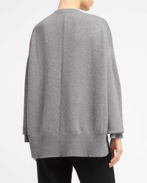 Barrie Pull Col Rond Oversize En Cachemire