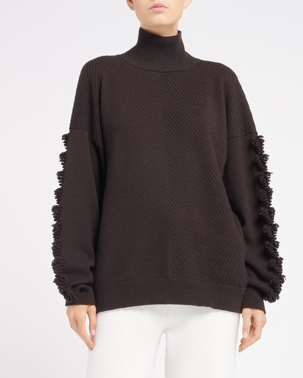 Barrie Pull Col Roulé Détail 3D En Cachemire