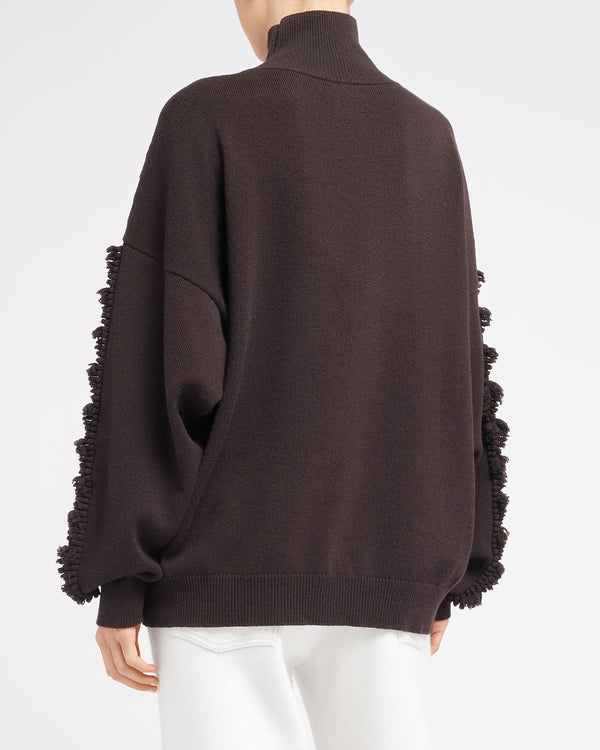 Barrie Pull Col Roulé Détail 3D En Cachemire