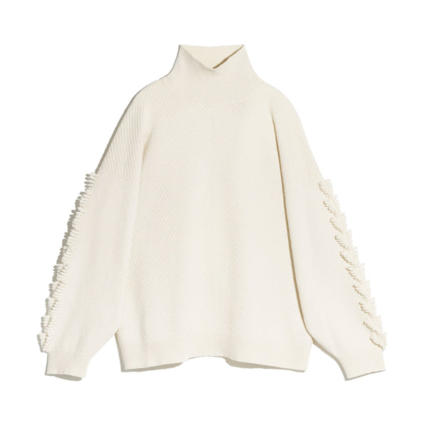 barrie Pull col roulé détail 3D en cachemire