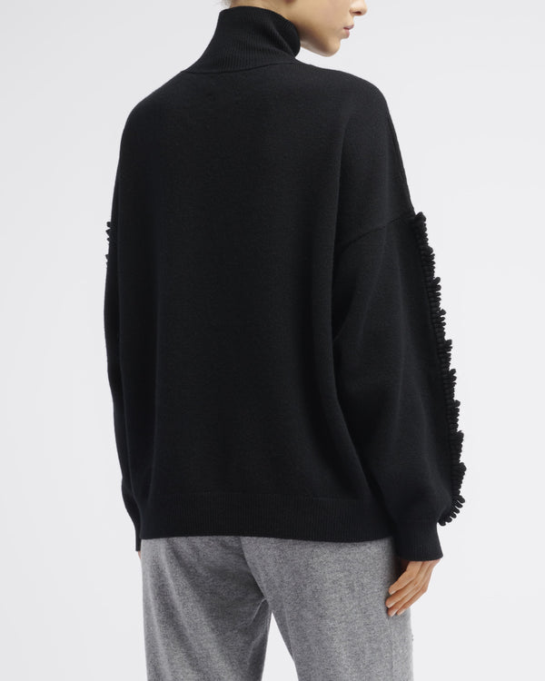 Barrie Pull Col Roulé Détail 3D En Cachemire