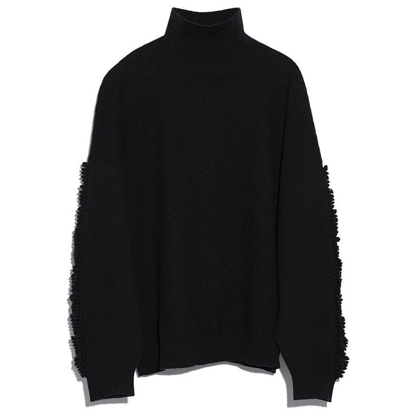 barrie Pull col roulé détail 3D en cachemire