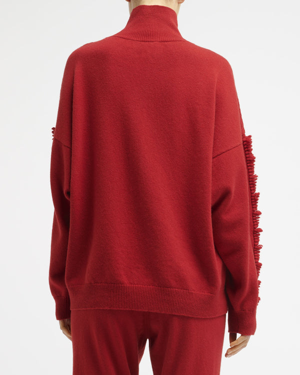 Barrie Pull Col Roulé Détail 3D En Cachemire