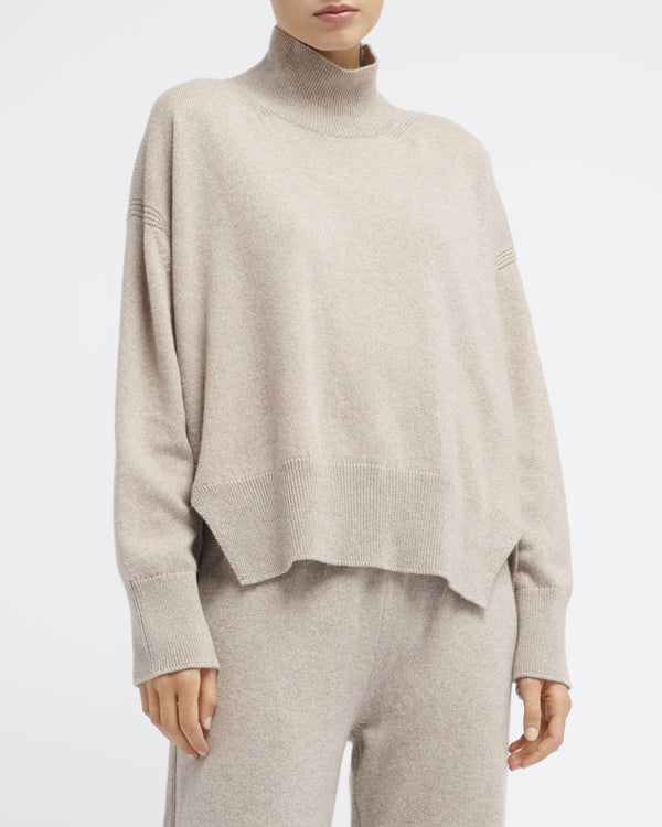 Barrie Pull Col Roulé Oversize En Cachemire