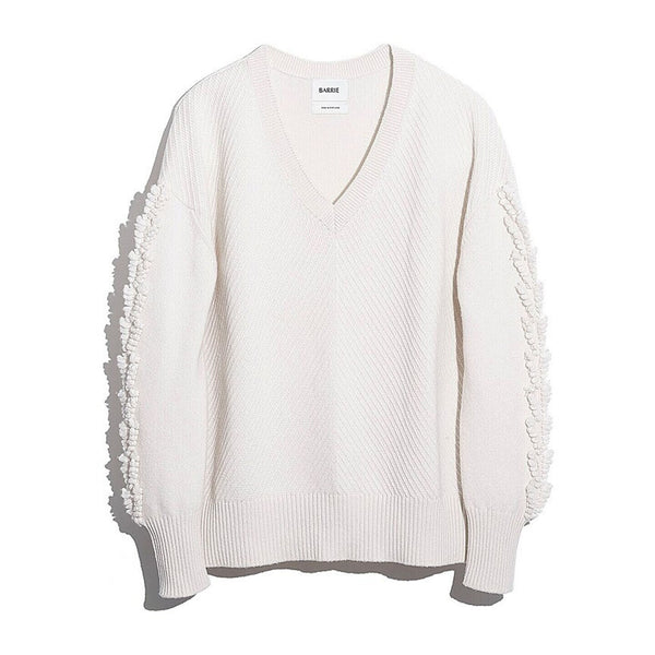 Barrie Pull Col V Détail 3D En Cachemire