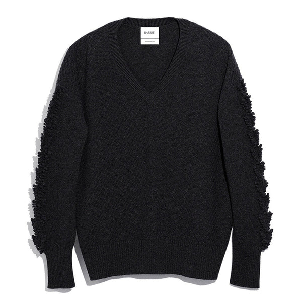 Barrie Pull Col V Détail 3D En Cachemire