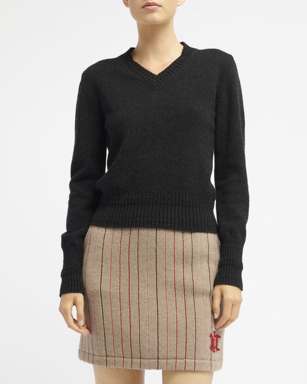 Barrie Pull Col V En Cachemire