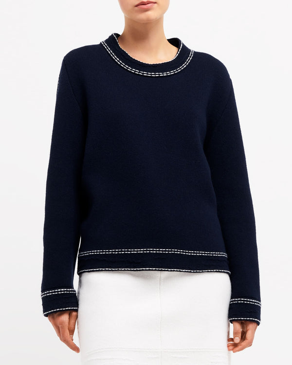 Barrie Pull Denim En Cachemire Et Coton