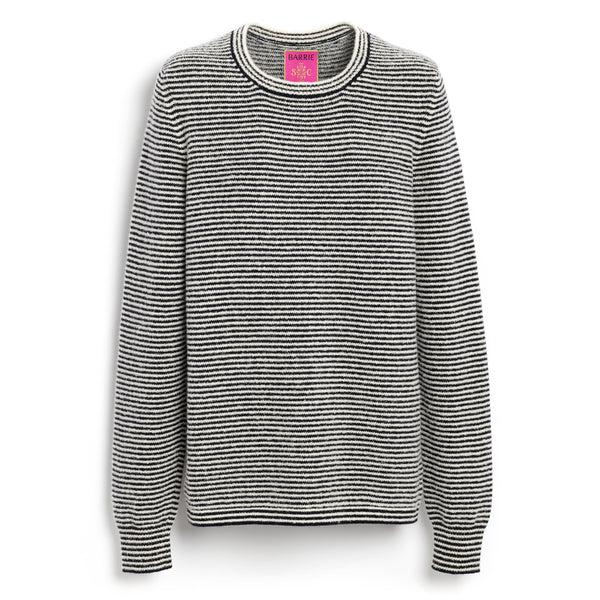 barrie Pull en cachemire à fines rayures