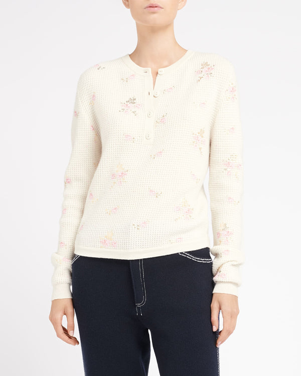 Barrie Pull En Cachemire à Imprimé Fleuri