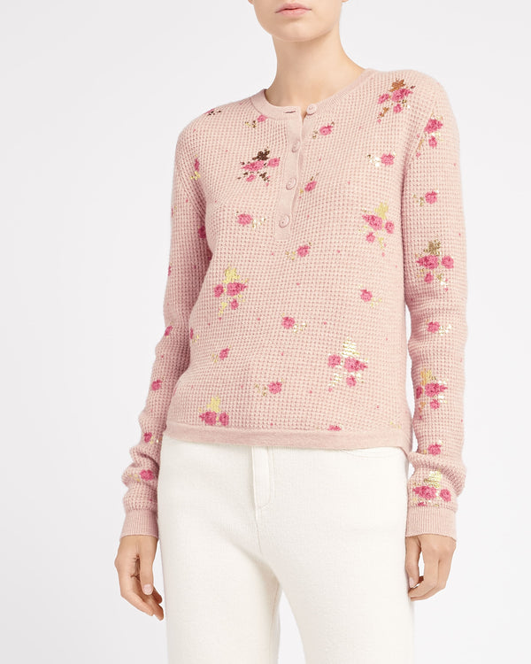 Barrie Pull En Cachemire à Imprimé Fleuri