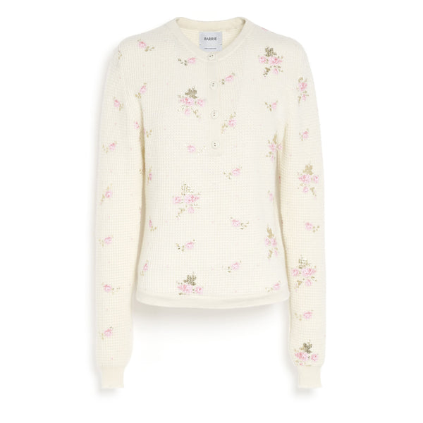 barrie Pull en cachemire à imprimé fleuri
