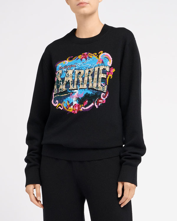 Barrie Pull En Cachemire à Motif Bouquet