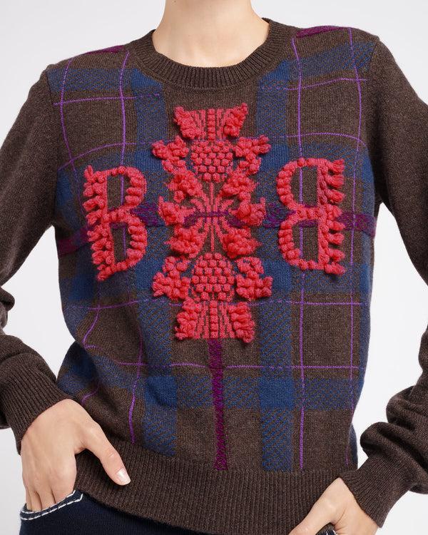 Barrie Pull En Cachemire à Motif Tartan Et Logo 3D