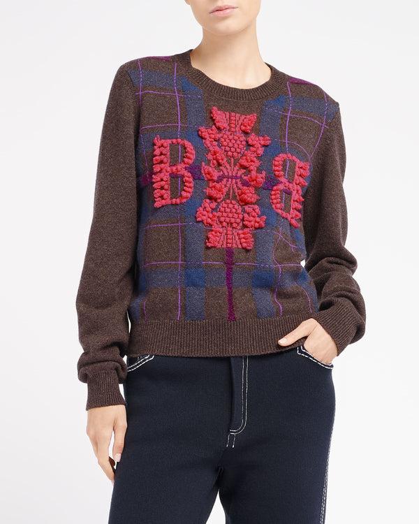 Barrie Pull En Cachemire à Motif Tartan Et Logo 3D