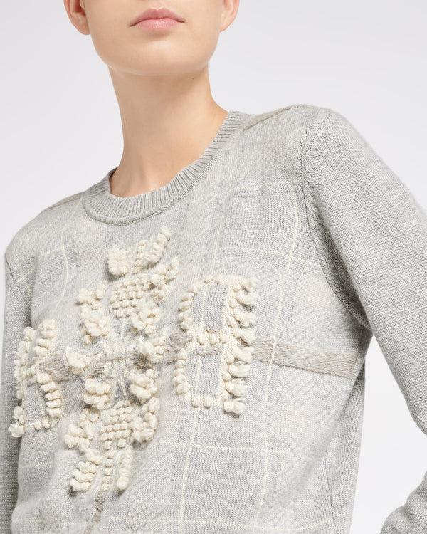 Barrie Pull En Cachemire à Motif Tartan Et Logo 3D