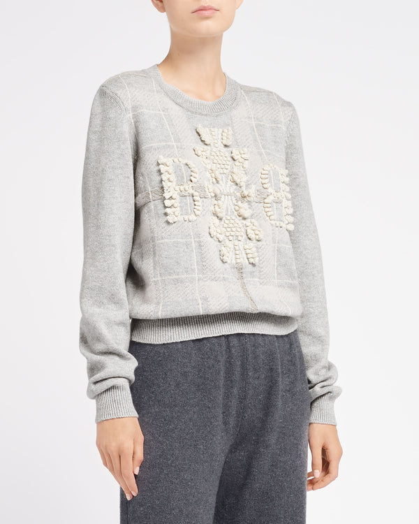 Barrie Pull En Cachemire à Motif Tartan Et Logo 3D