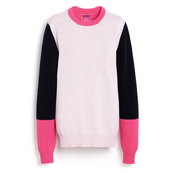 barrie Pull en cachemire avec empiècements colorés
