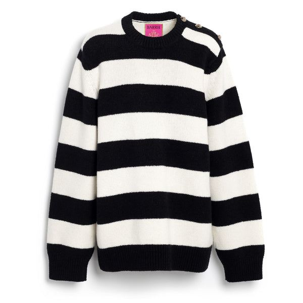 barrie Pull en cachemire rayé