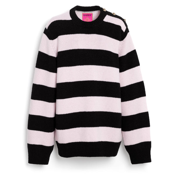 barrie Pull en cachemire rayé