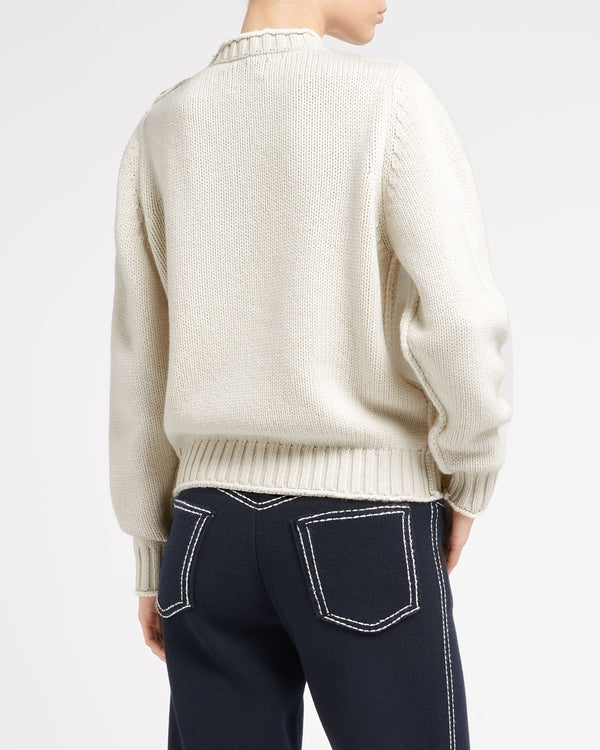 Barrie Pull épais En Cachemire à Boutons Dorés