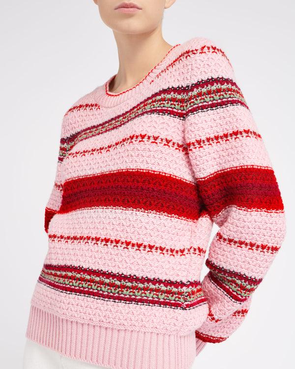 Barrie Pull épais En Cachemire à Rayures