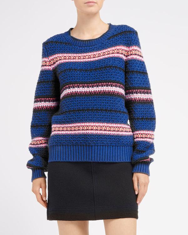 Barrie Pull épais En Cachemire à Rayures