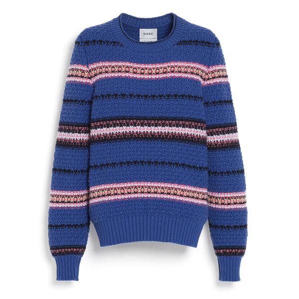 barrie Pull épais en cachemire à rayures