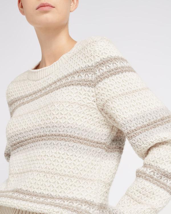Barrie Pull épais En Cachemire à Rayures