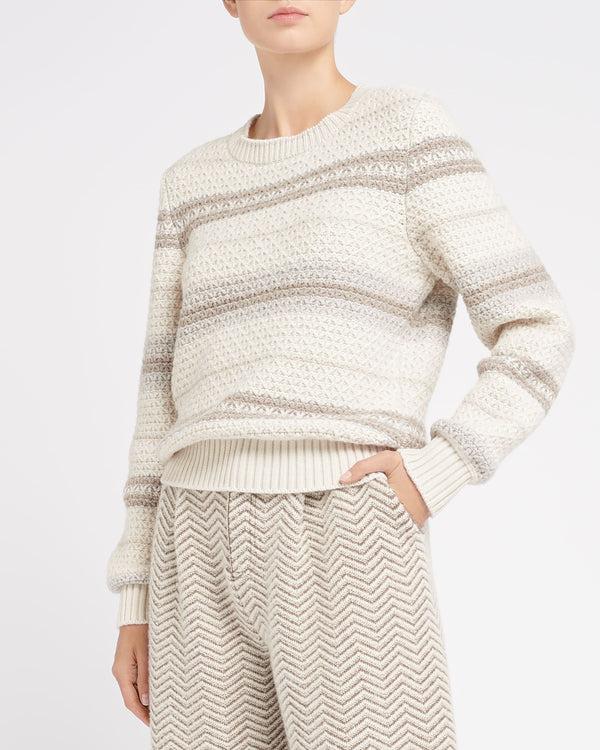 Barrie Pull épais En Cachemire à Rayures