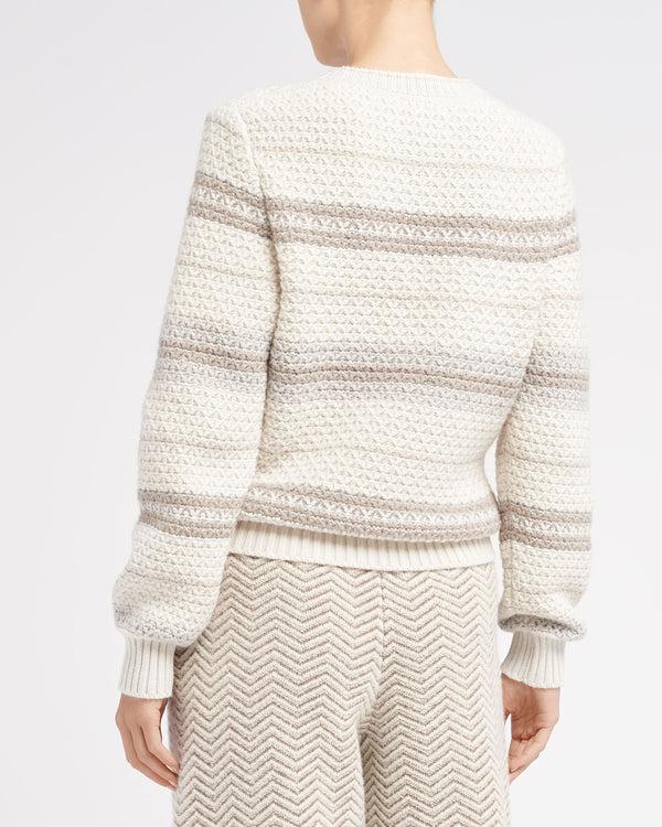 Barrie Pull épais En Cachemire à Rayures