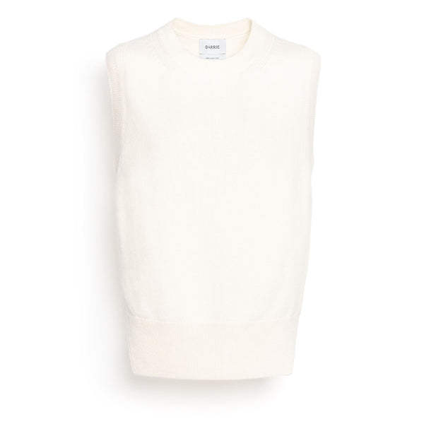 barrie Pull iconique sans manches en cachemire