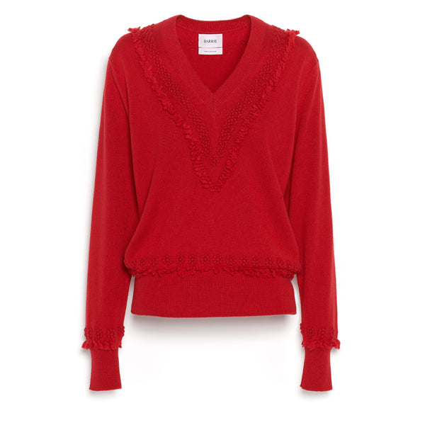 barrie Pull timeless col V en cachemire