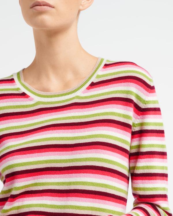 Barrie Robe Longue En Cachemire à Rayures