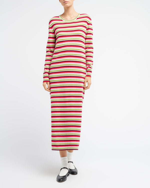 Barrie Robe Longue En Cachemire à Rayures