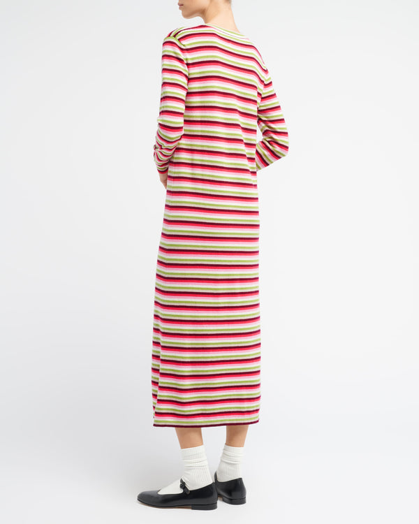 Barrie Robe Longue En Cachemire à Rayures