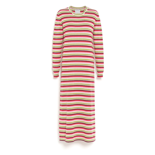 barrie Robe longue en cachemire à rayures