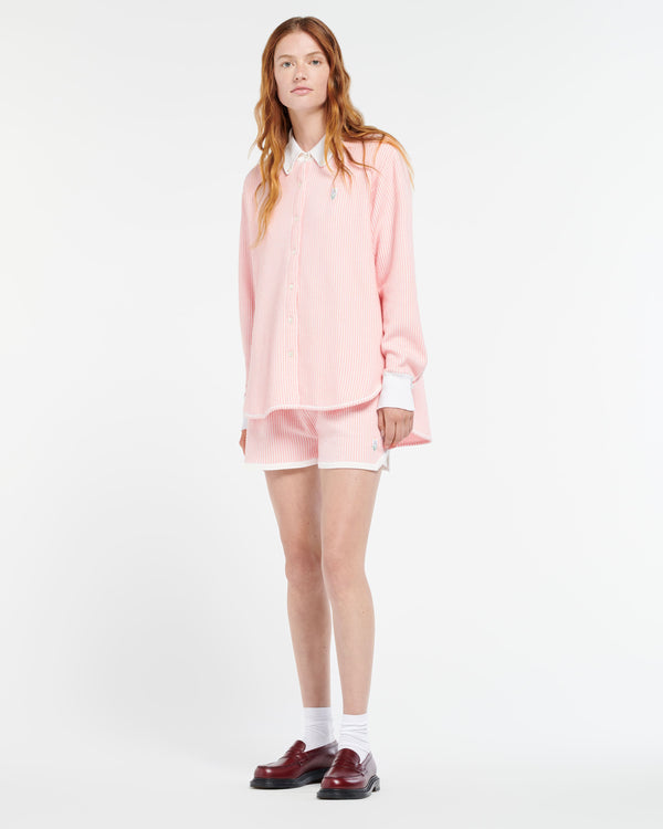 Barrie Short à Fines Rayures En Cachemire Et Coton