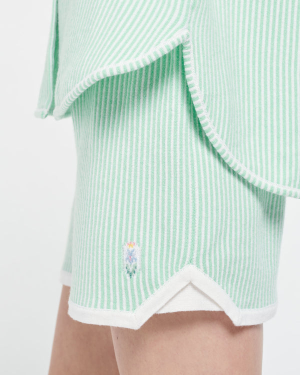 Barrie Short à Fines Rayures En Cachemire Et Coton