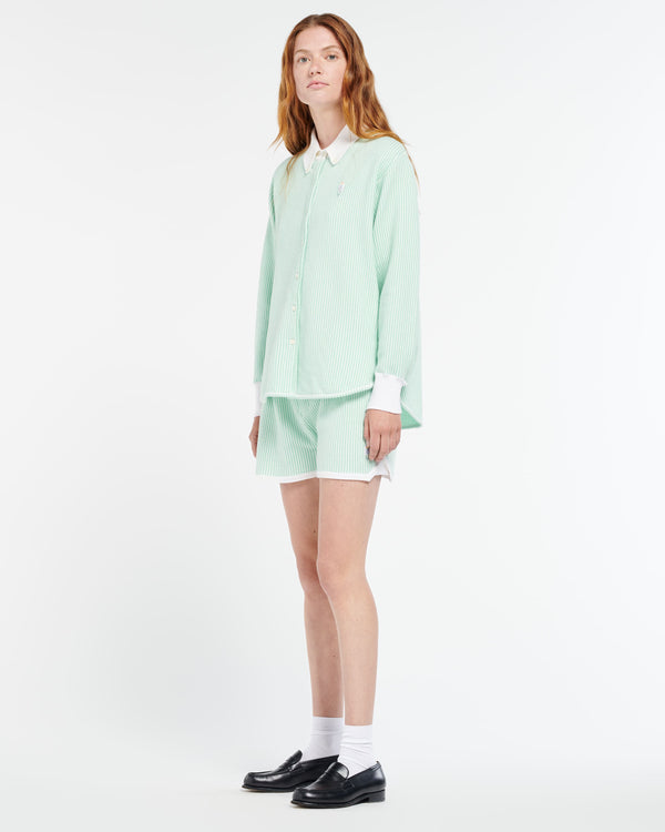 Barrie Short à Fines Rayures En Cachemire Et Coton