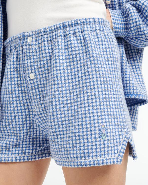 Barrie Short à Motif Vichy En Cachemire Et Coton