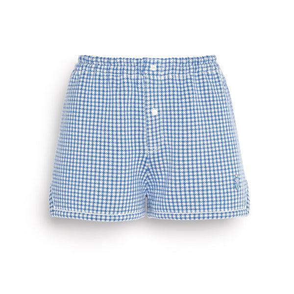 barrie Short à motif vichy en cachemire et coton