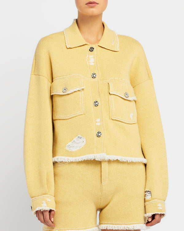 Barrie Short Denim à Franges