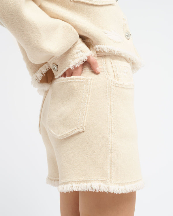 Barrie Short Denim à Franges