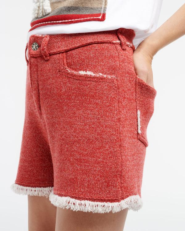 Barrie Short Denim à Franges