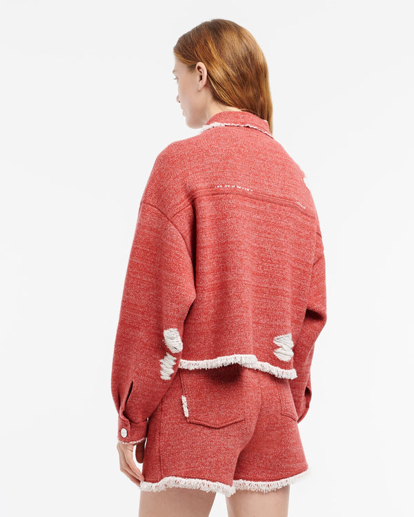 Barrie Short Denim à Franges