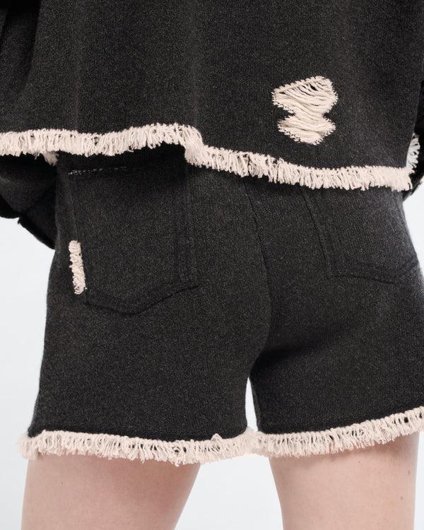 Barrie Short Denim à Franges